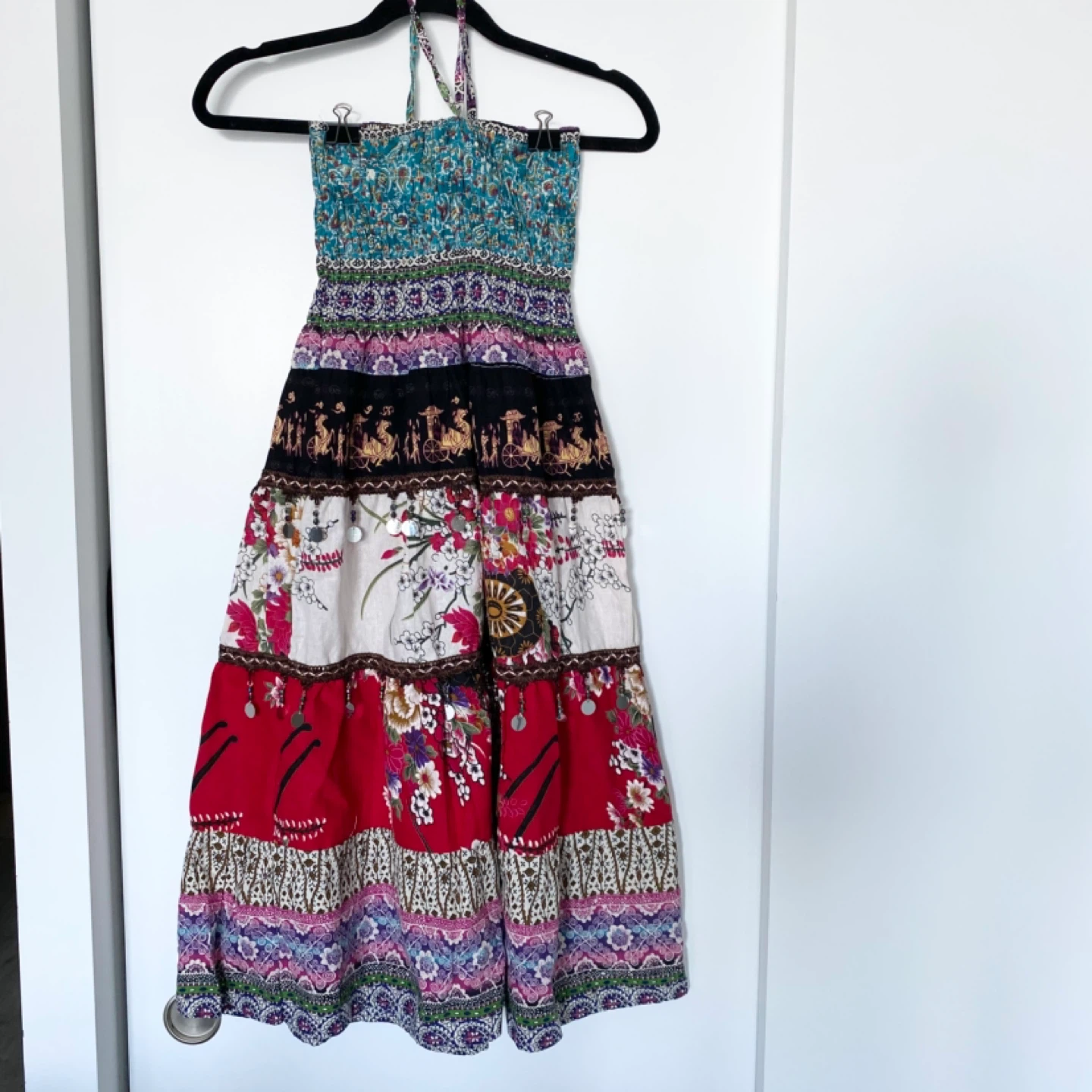 *BRAND NEW* 100% Cotton Boho Patchwork Maxi Dress (S)