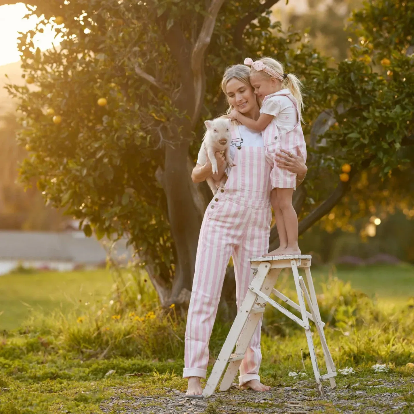 Dotty Dungaree Striped Overalls image indicator(4)