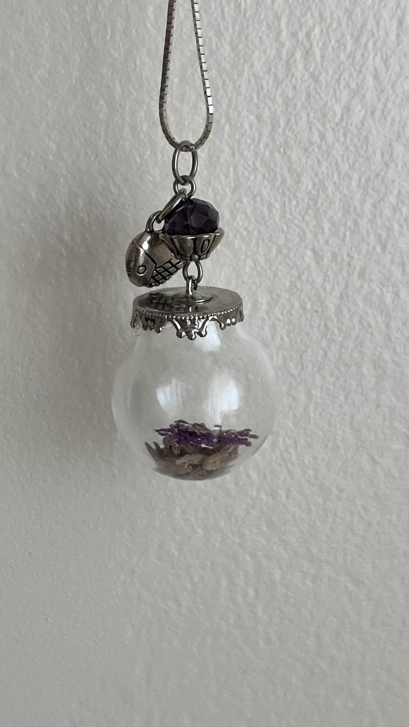 Handmade Glass Orb Pendant image indicator(2)
