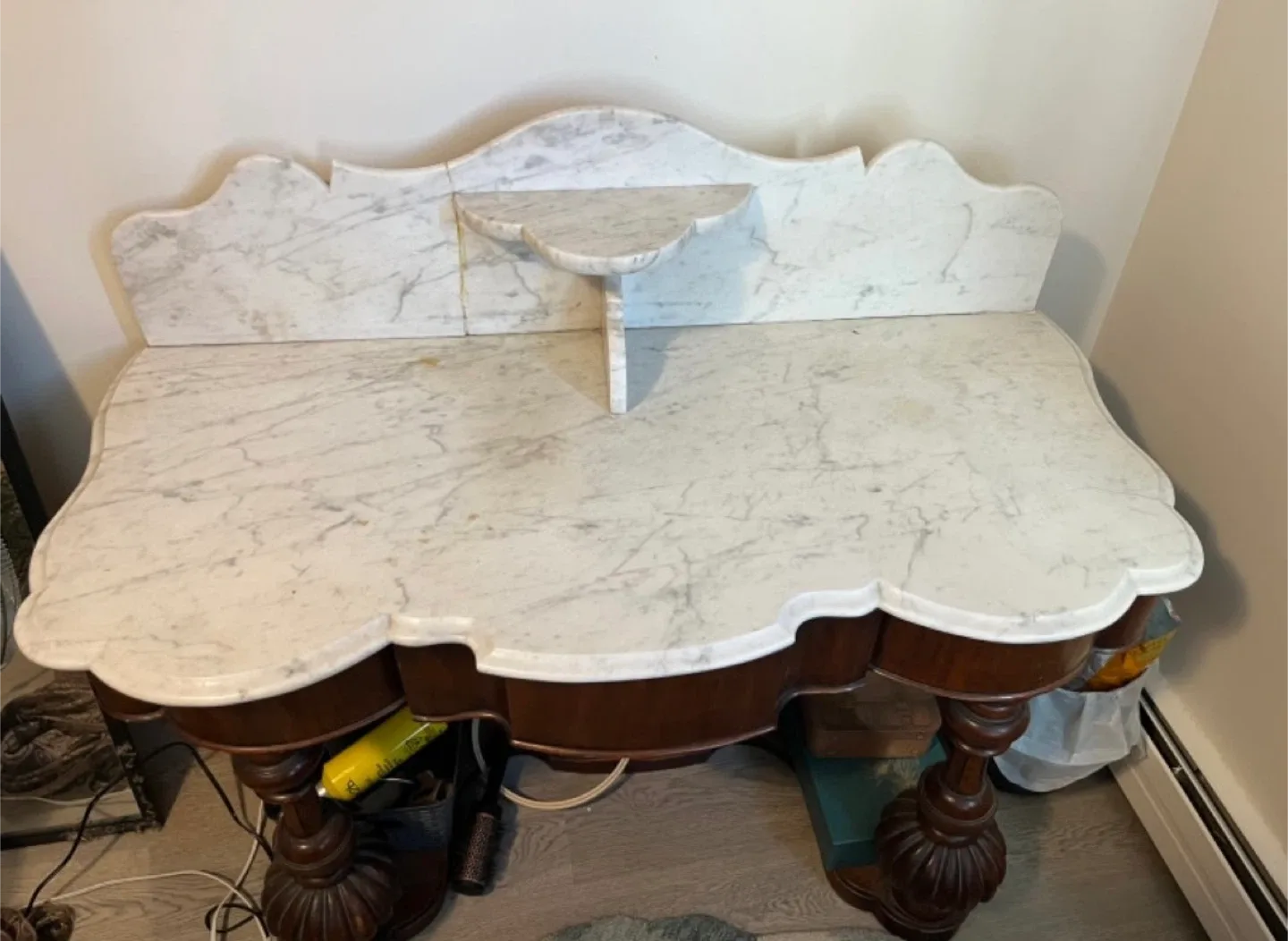 Marble top vanity