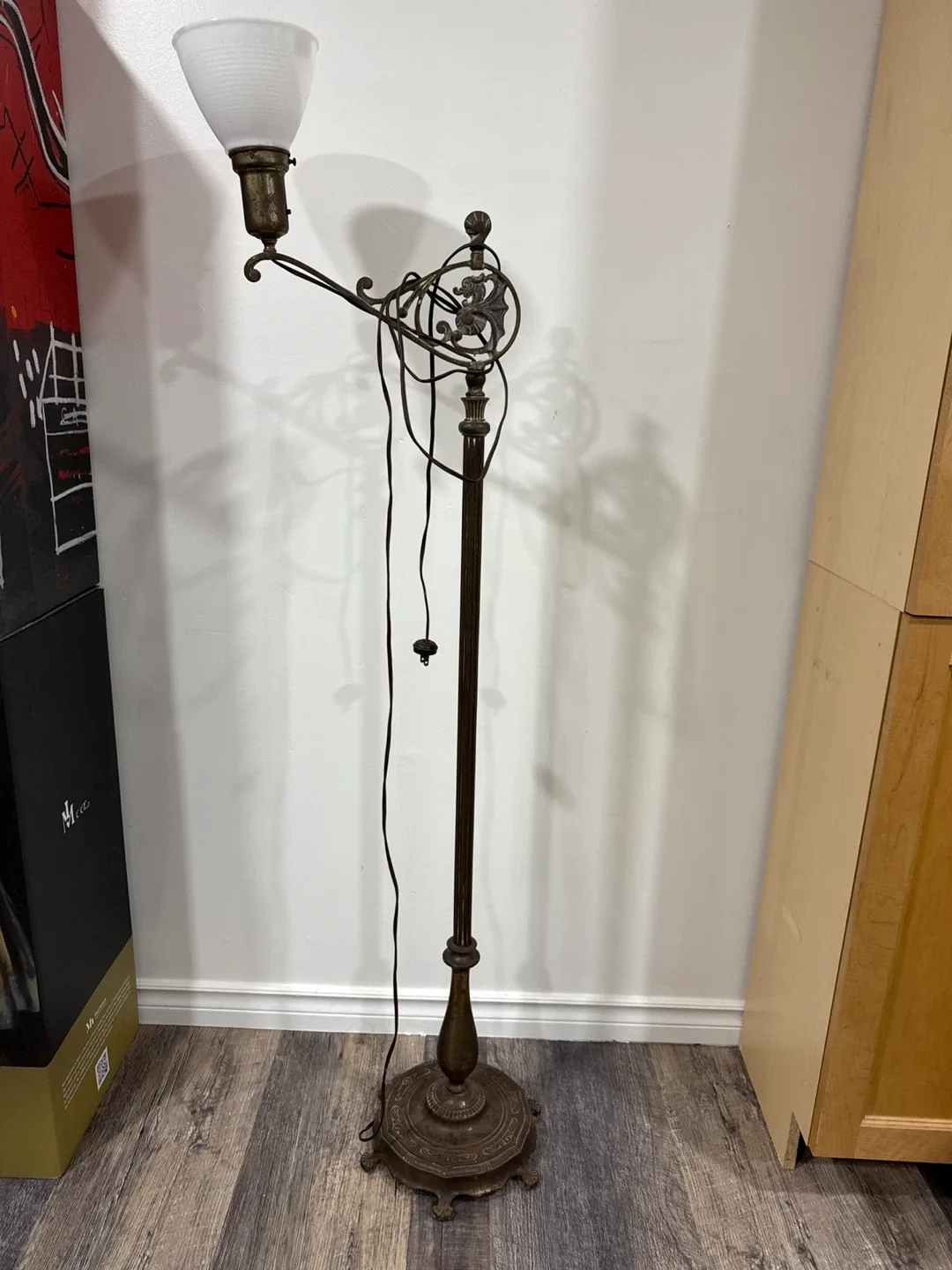 Vintage Style Floor Lamp / cast iron
