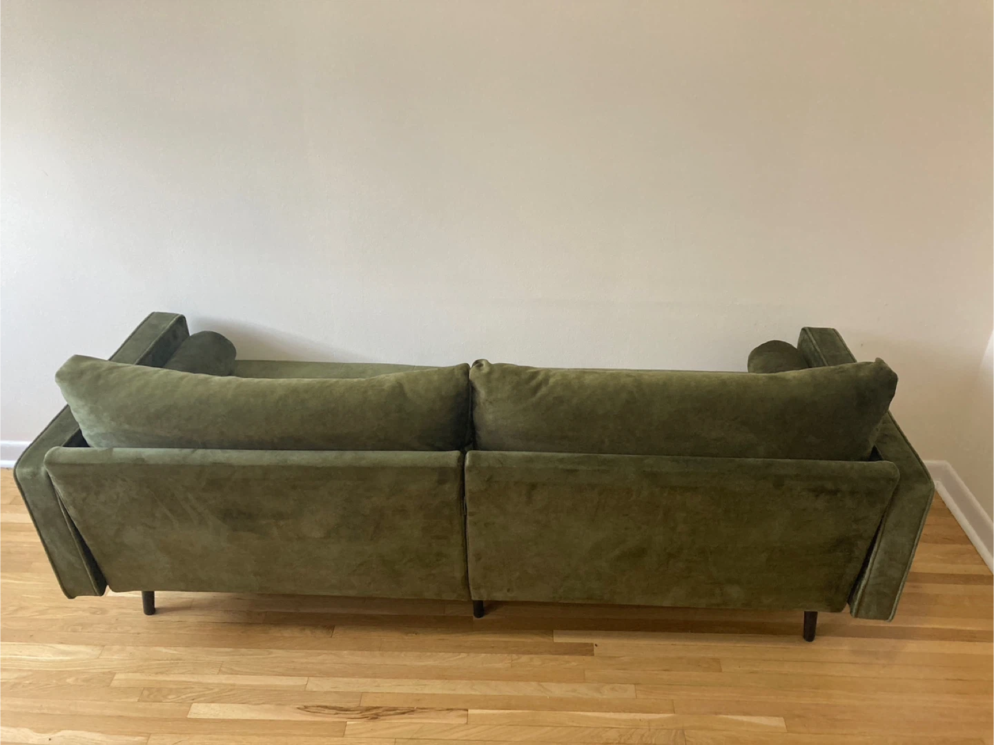Green Sofa with Bolster Pillows - photo 4