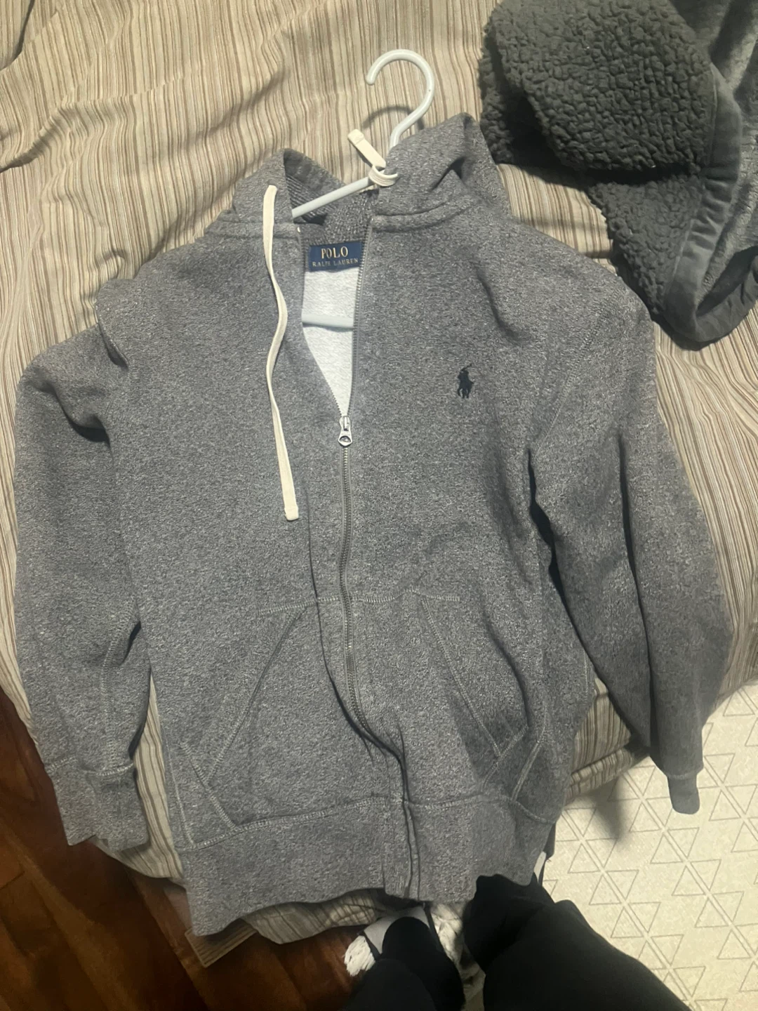 Gray Polo Zip Up