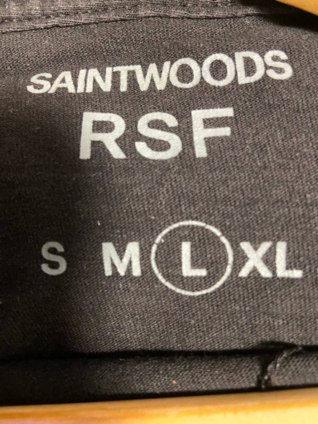 SAINTWOODS 'Time To Leave' Black T-Shirt - Size L - photo 2