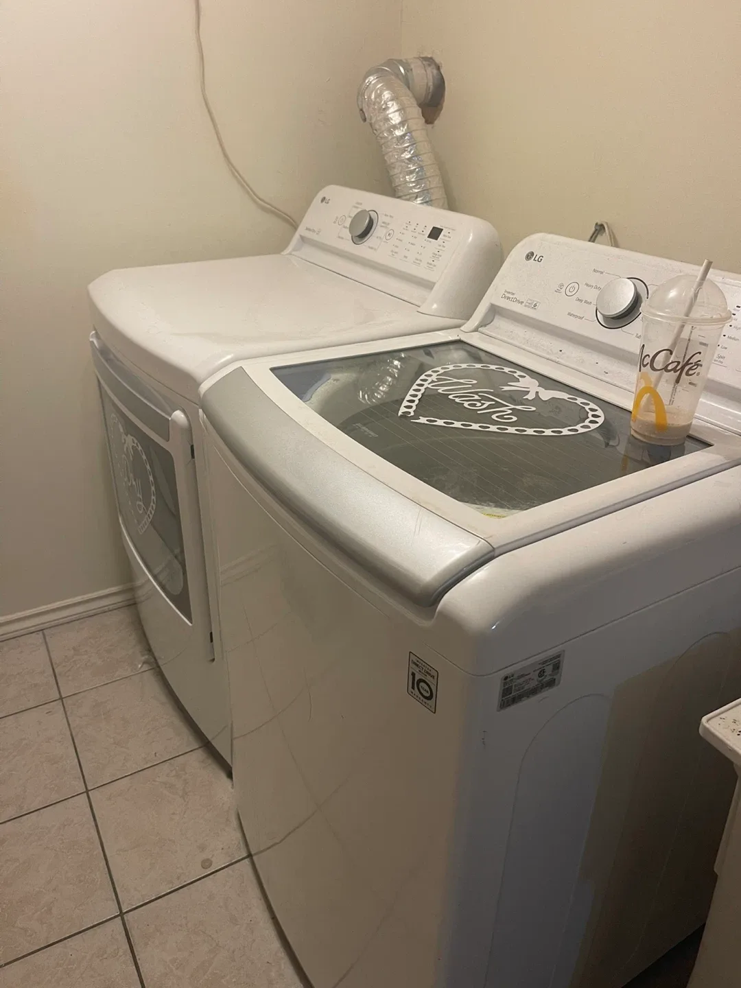 Used LG Washer and Dryer - White