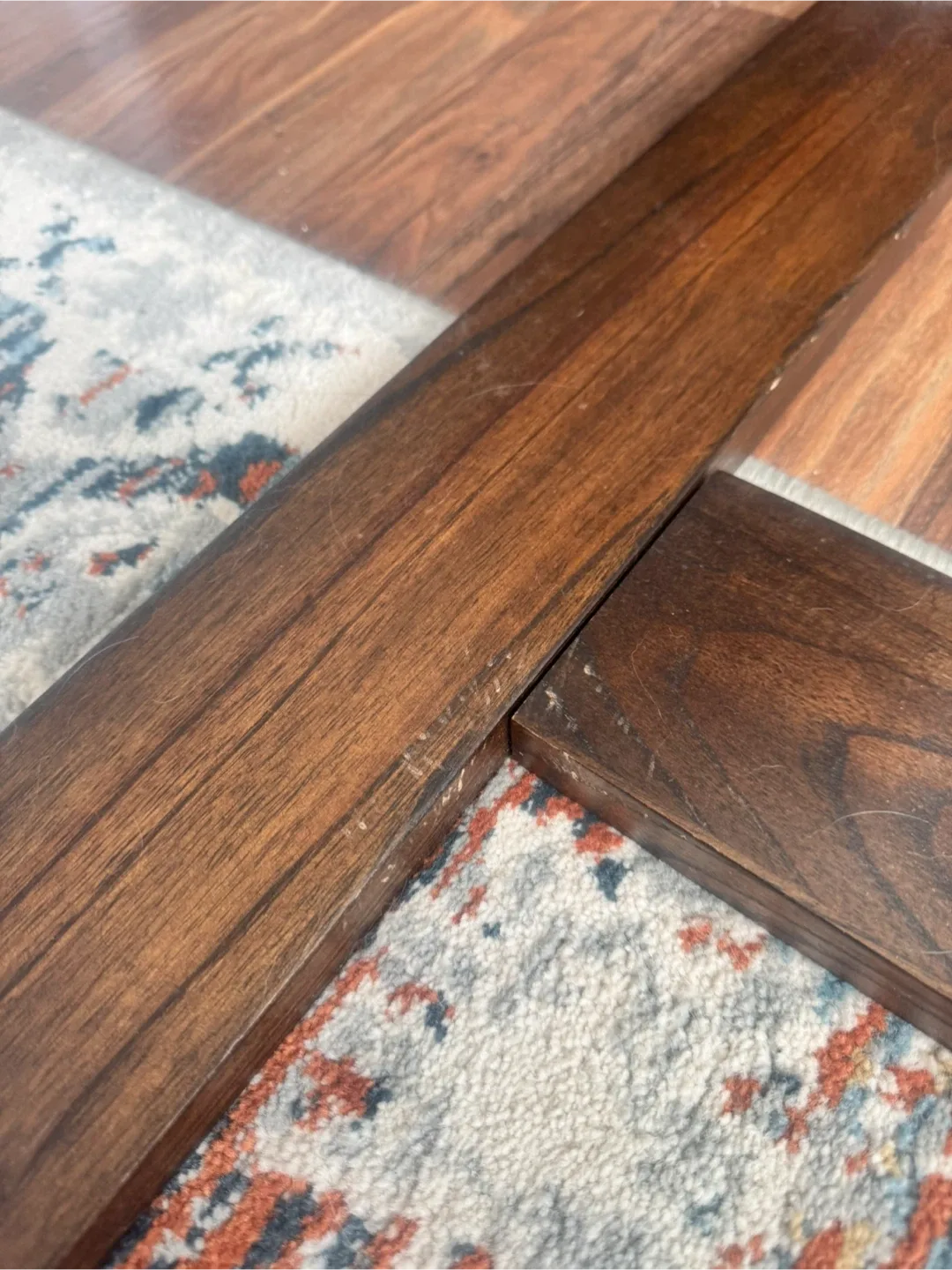 Glass Coffee Table with Wood Frame image indicator(3)