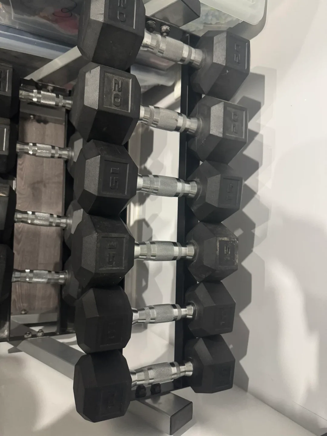 Hex Dumbbells with Rack - 20lb, 25lb, 30lb image indicator(2)