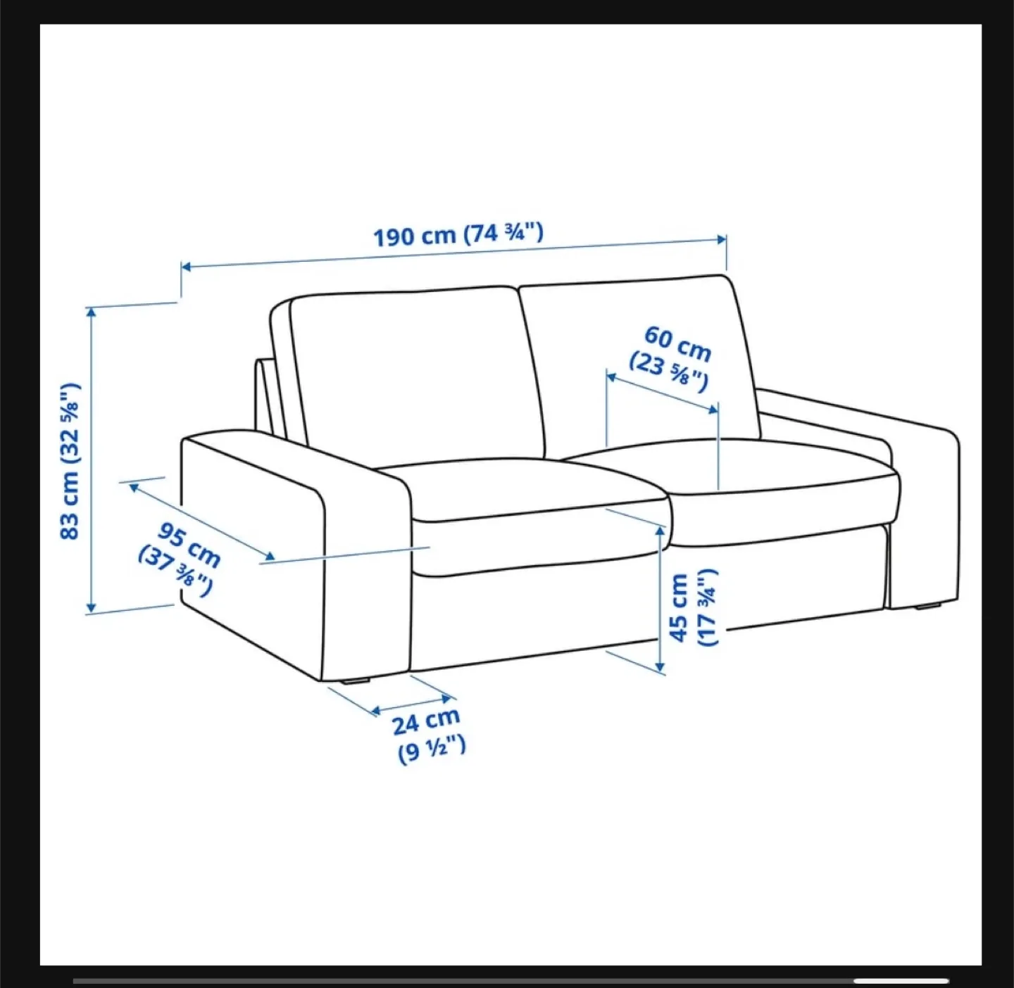 IKEA Kivik Loveseat - Blue image indicator(3)