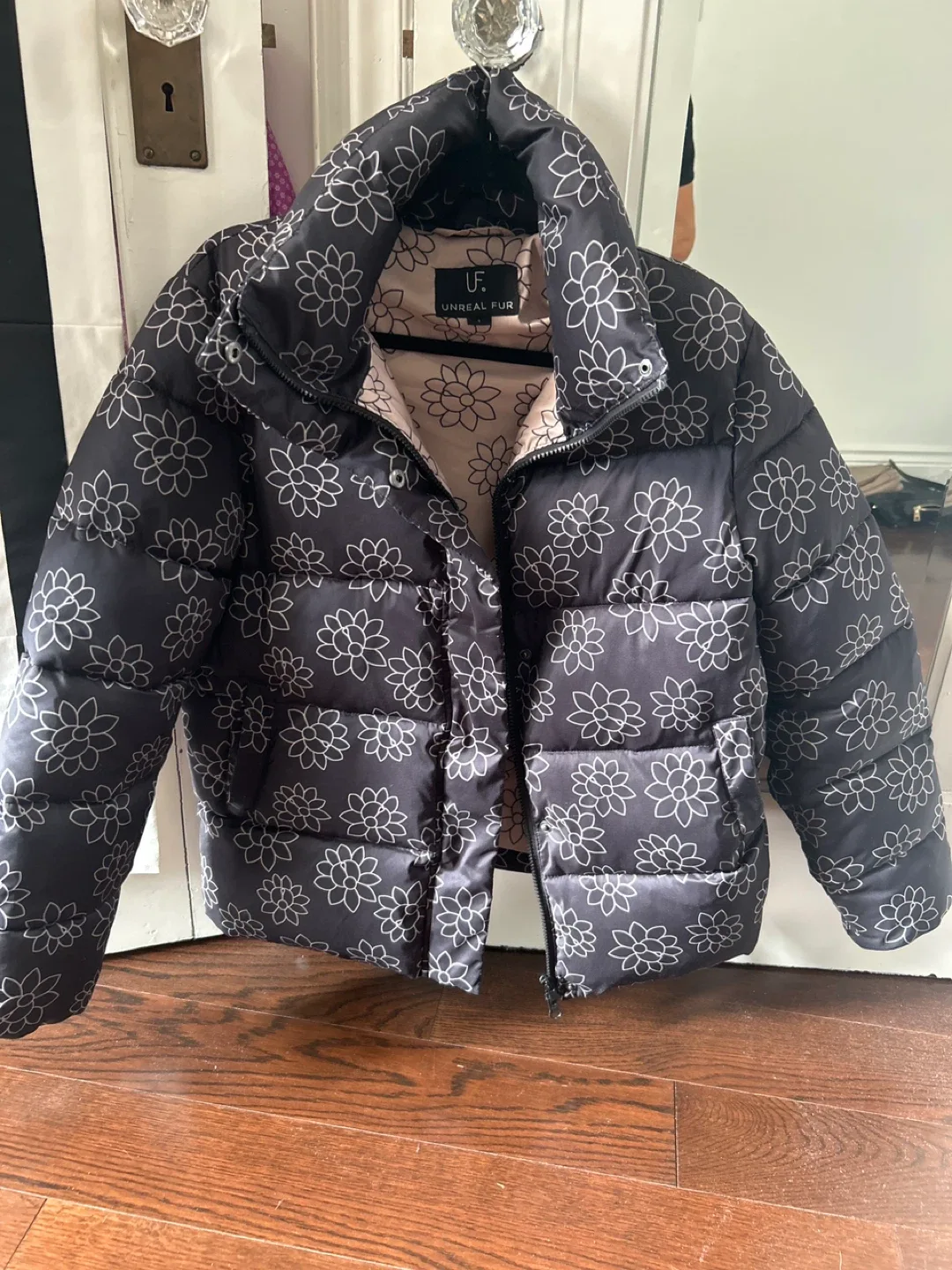 Unreal Fur Puffer Jacket - Size Small