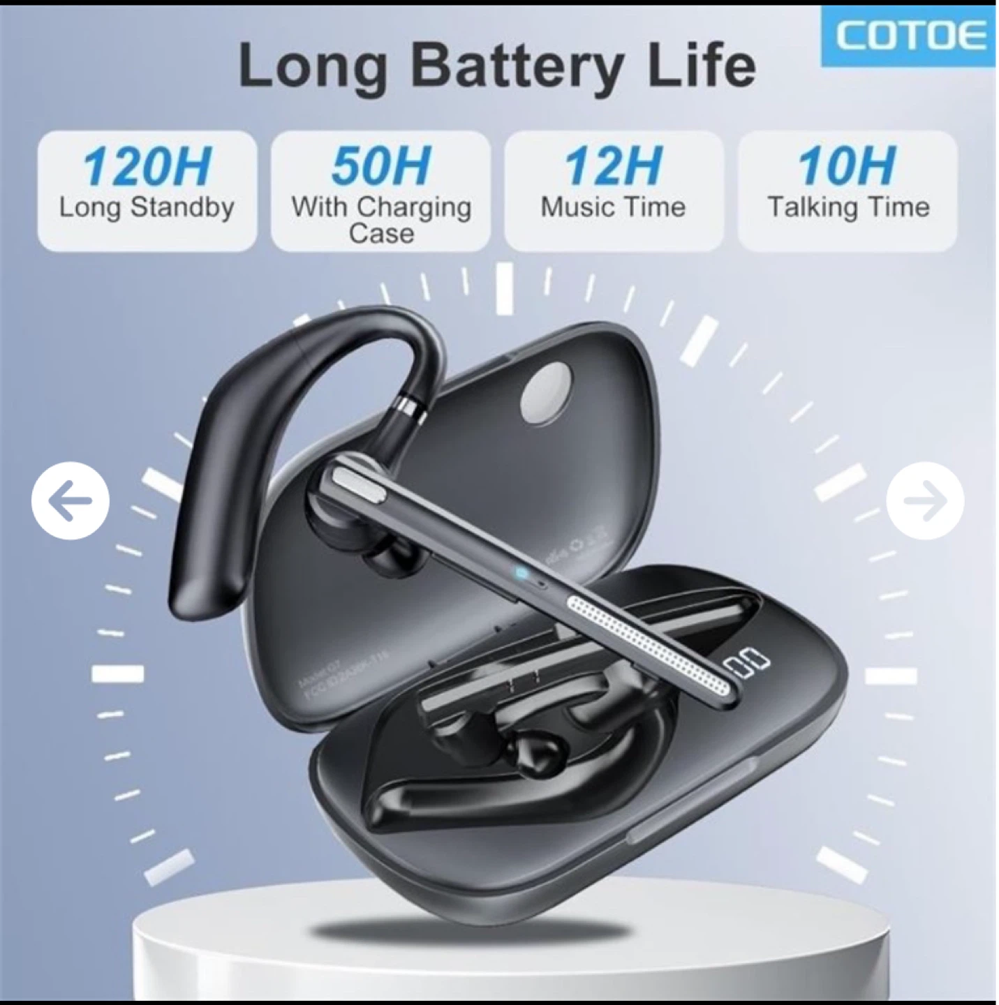 Bluetooth V5.3 Headset with 500mAh Case - photo 2