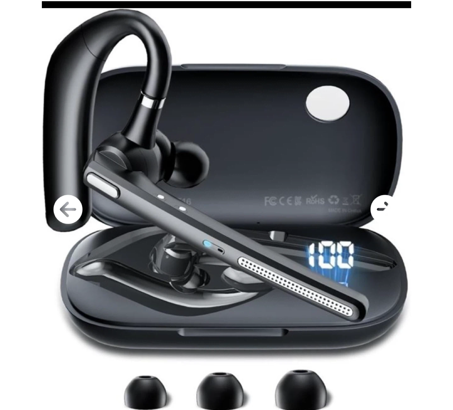 Bluetooth V5.3 Headset with 500mAh Case