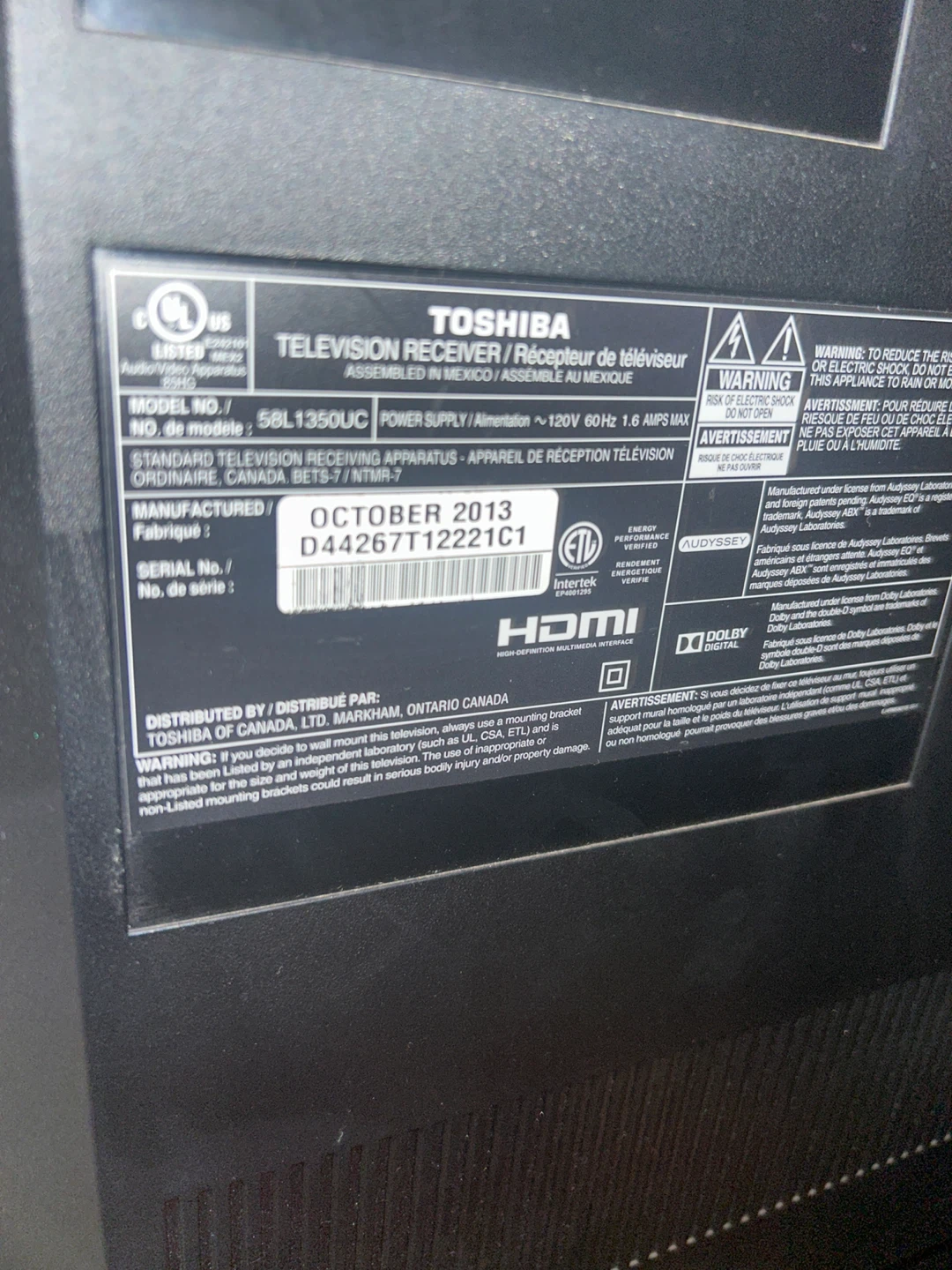 55 inch Toshiba Tv - photo 4