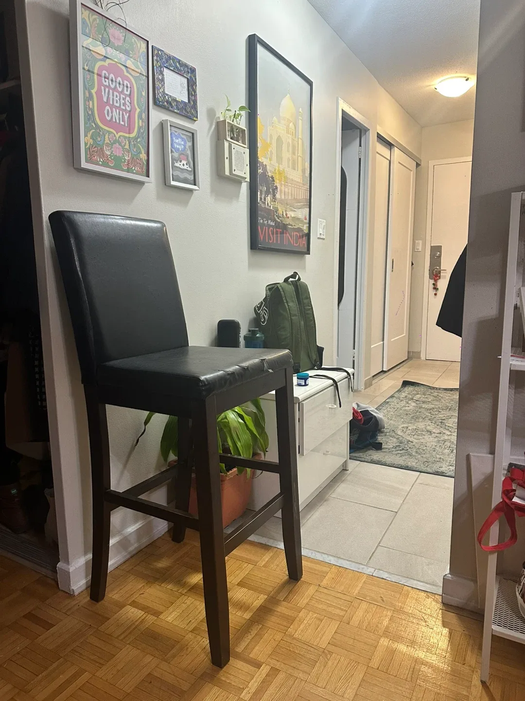 Black Bar Stools - Set of 2