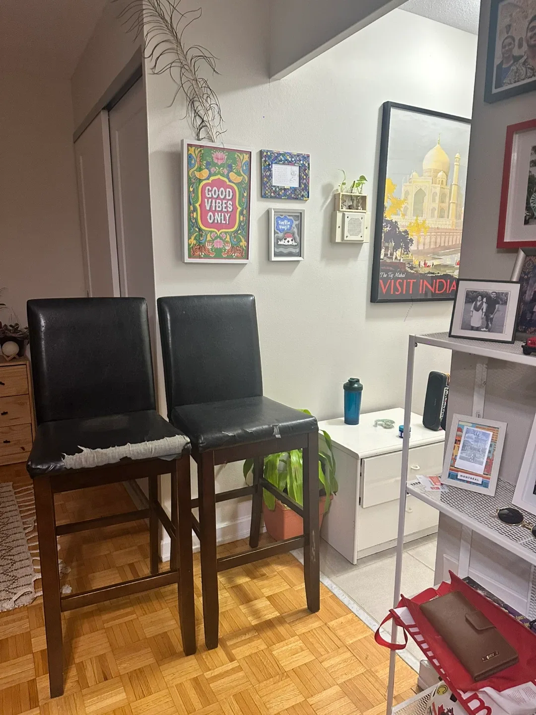 Black Bar Stools - Set of 2 image indicator(4)