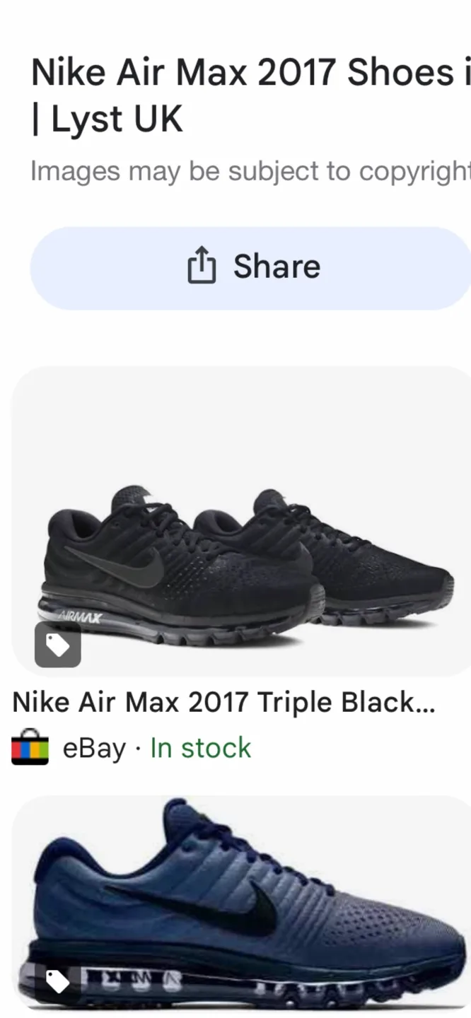 Nike Air Max 2017 Triple Black size 13 mens image indicator(2)