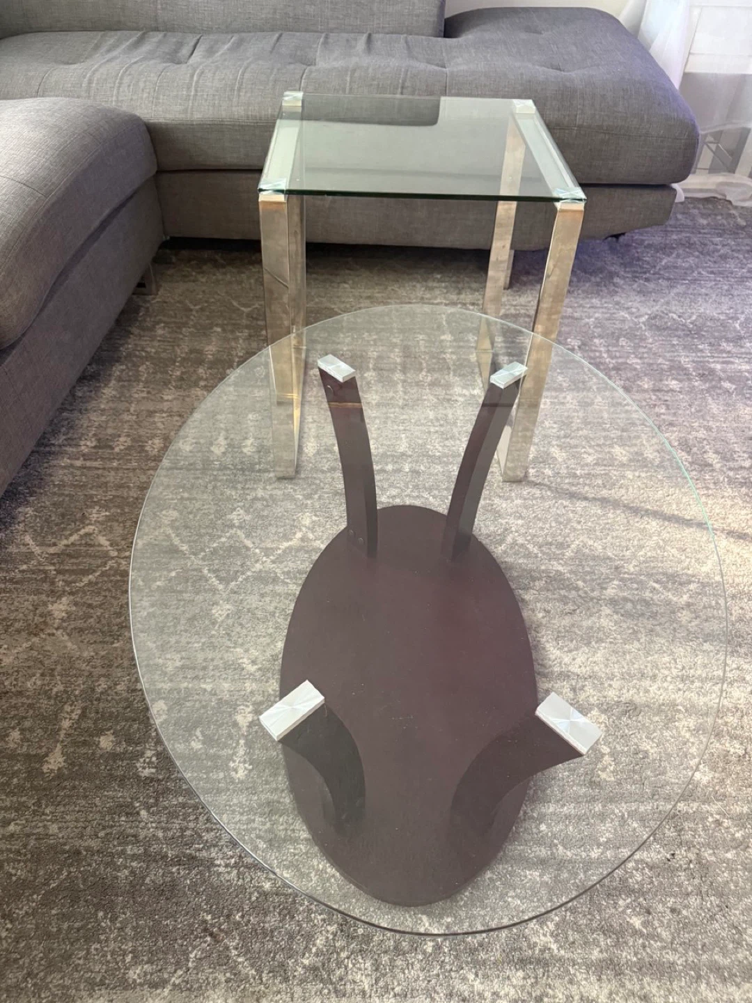 Glass Coffee Table and Side Table Set