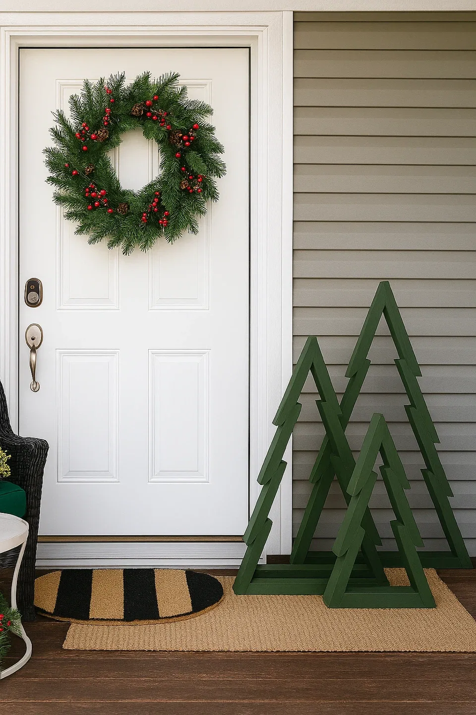 Christmas trees, set of three