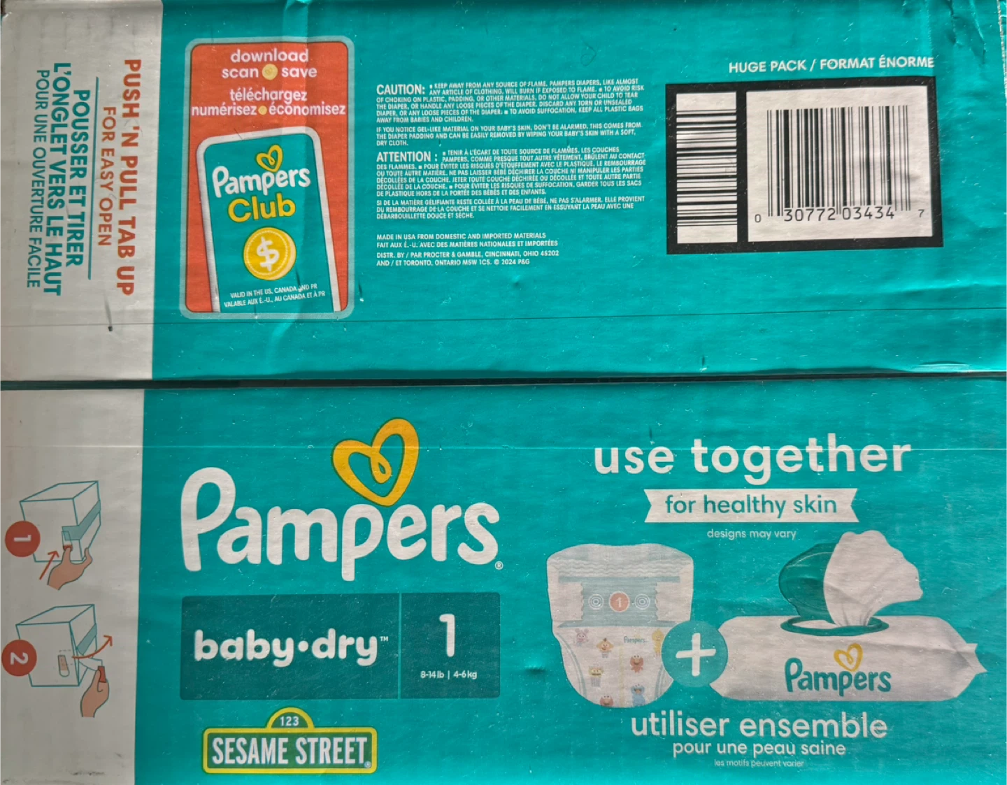 Pampers Baby-Dry Size 1 Diapers - 198 Count - photo 2