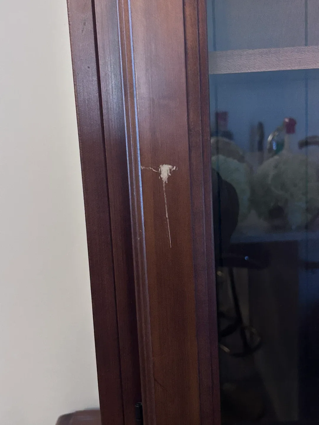 Dark Wood China Cabinet Hutch image indicator(2)