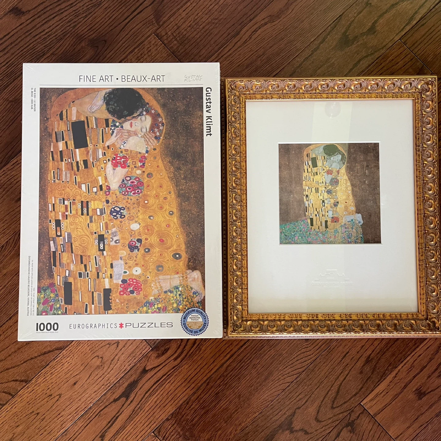 Gustav Klimt 'The Kiss' Puzzle & Framed Art