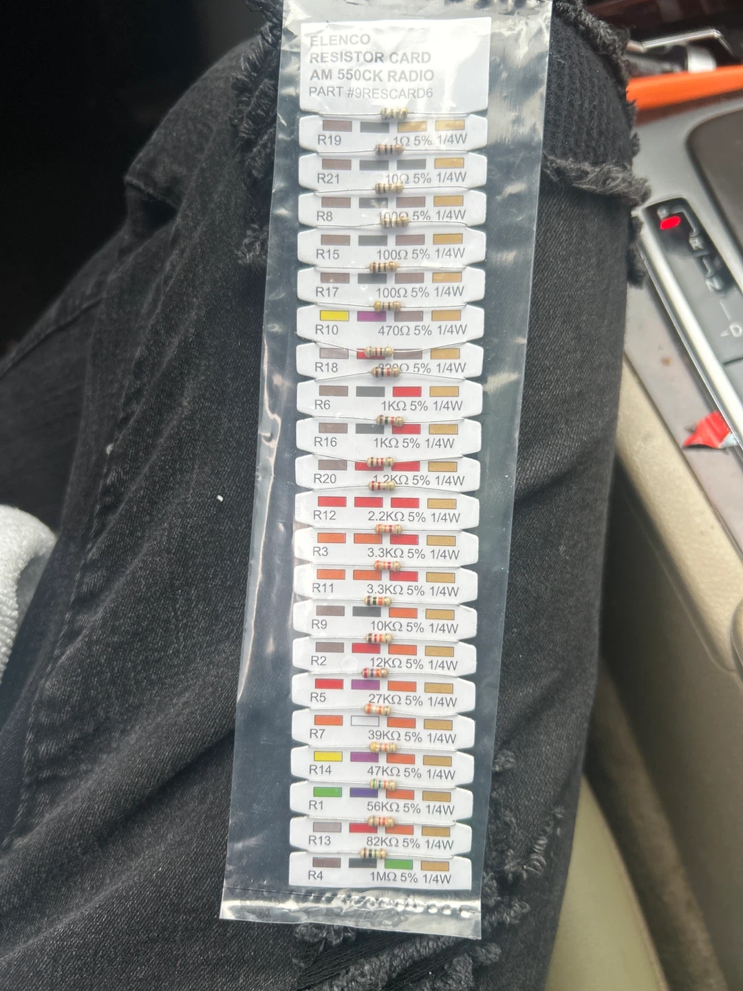 Elenco AM 550CK Radio Resistor Card