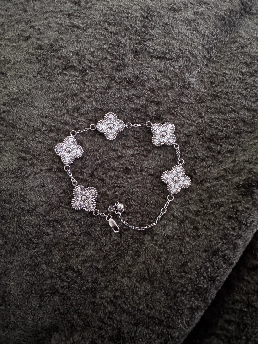 Clover Design Silver Bracelet - photo 2