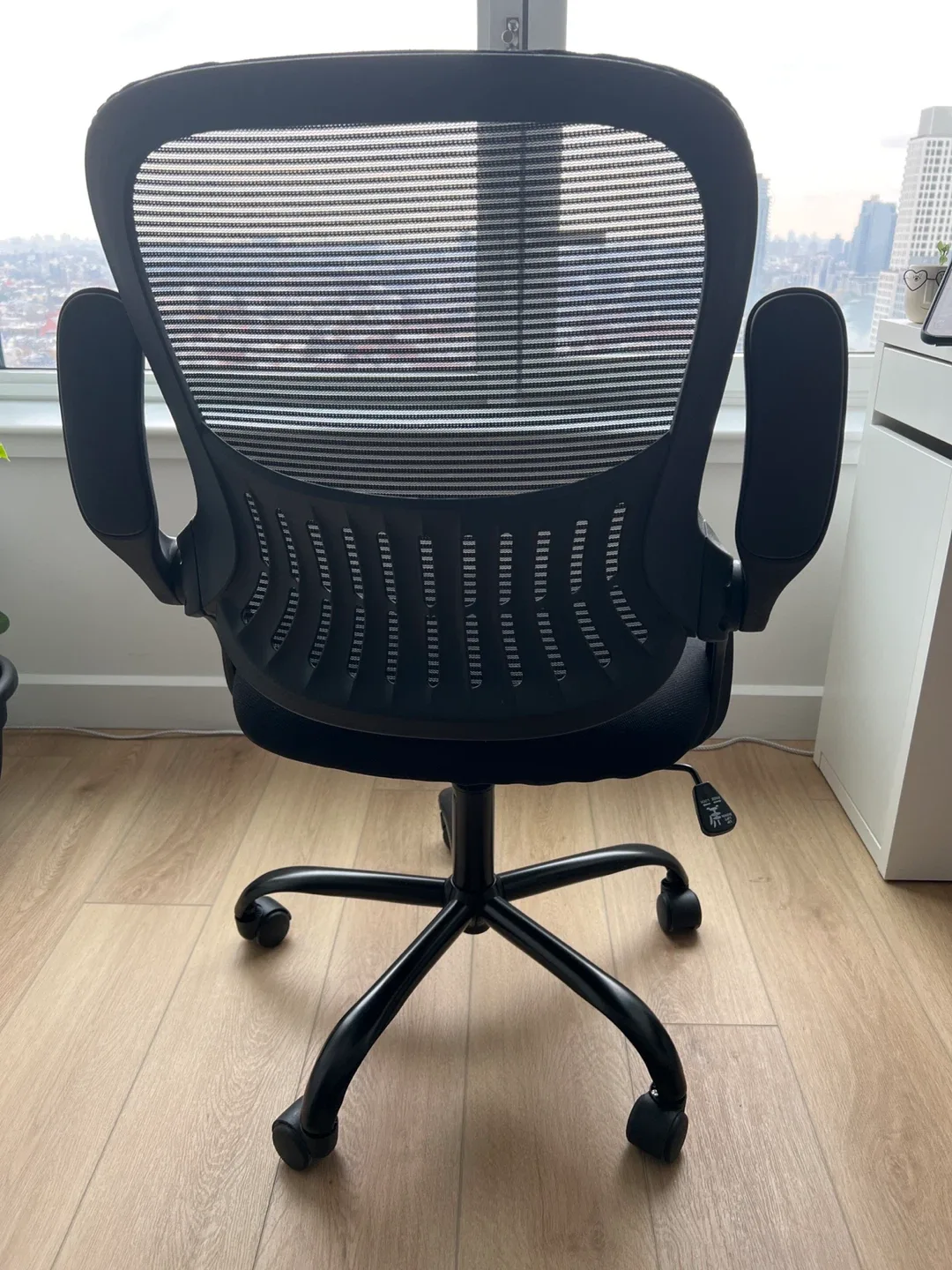 BRAND NEW!!! Black Office Chair with Adjustable Arms image indicator(3)