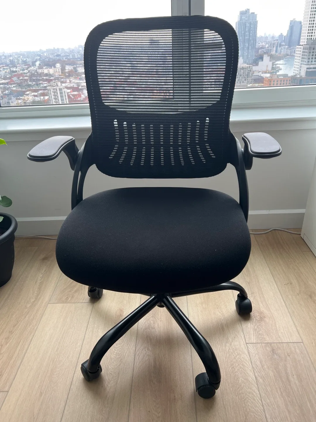 BRAND NEW!!! Black Office Chair with Adjustable Arms image indicator(4)