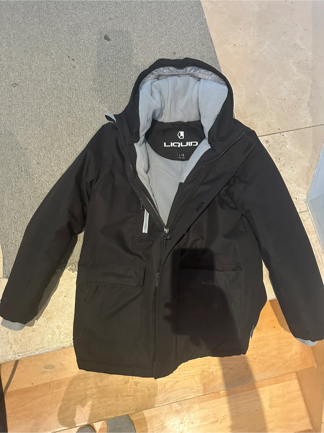 Liquid Black Winter Jacket - Size L/G (12-14)