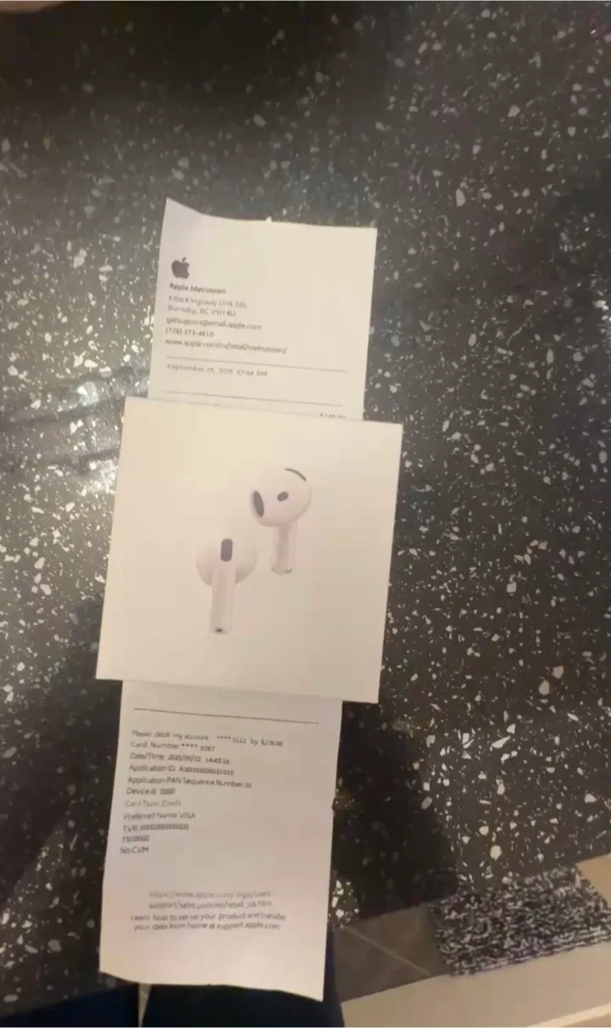 apple airpod 4s with anc and apple recipt NEGOTIABLE