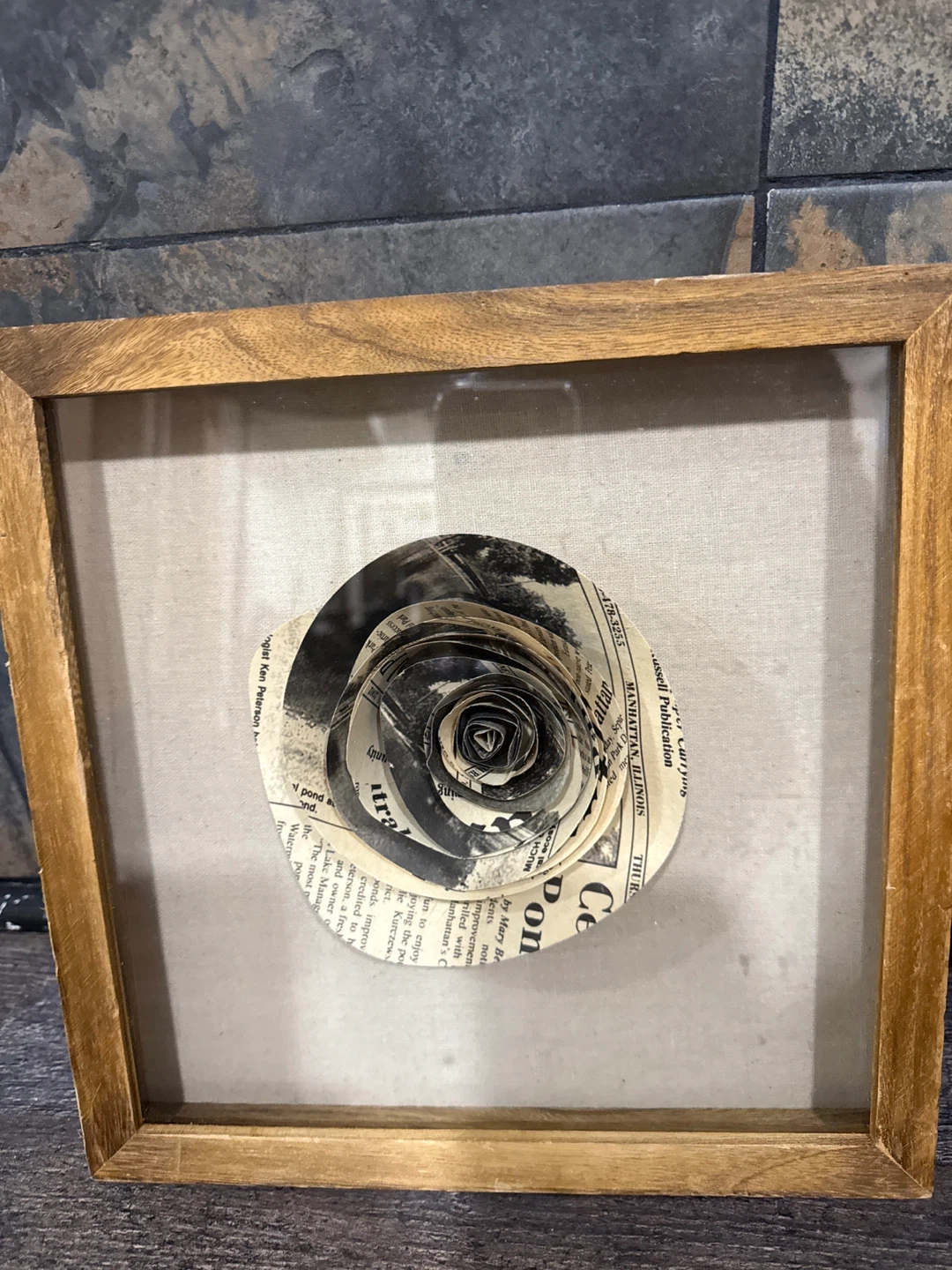 Framed Paper Flower Wall Art - photo 2