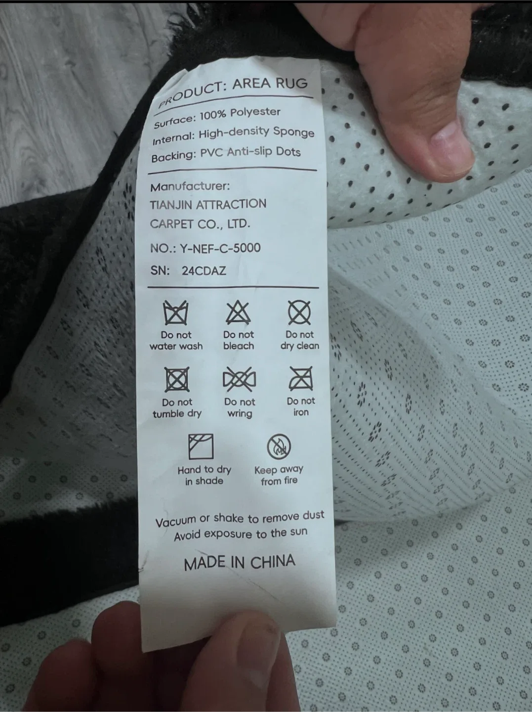 TIANJIN ATTRACTION Black Area Rug image indicator(3)