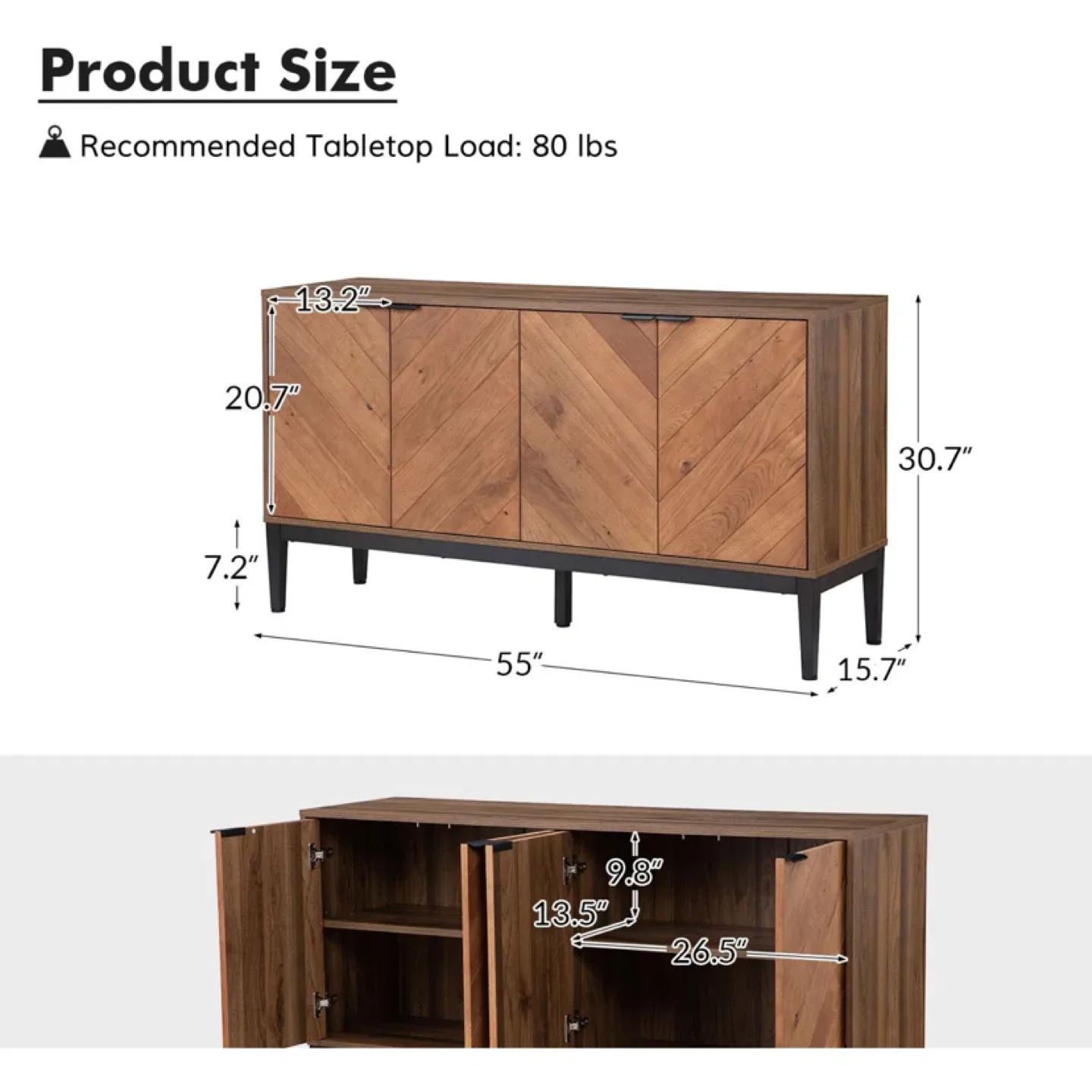 Brand New Sideboard Wood Console Table/TV Stand image indicator(4)