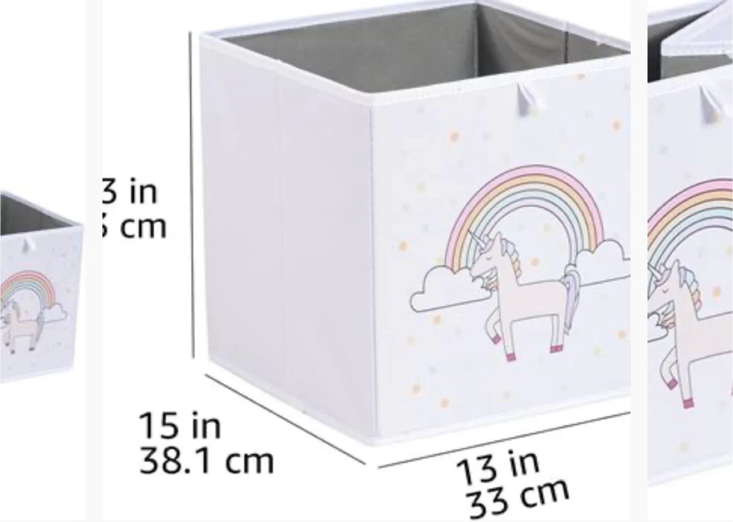 Unicorn Fabric Storage Cube Pack of 6 - 13x15 x13 inches image indicator(2)
