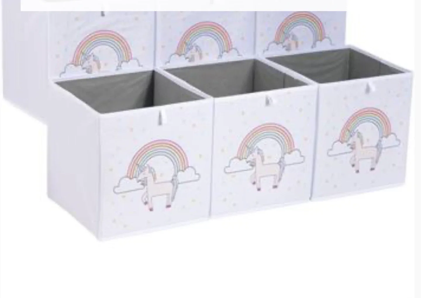 Unicorn Fabric Storage Cube Pack of 6 - 13x15 x13 inches