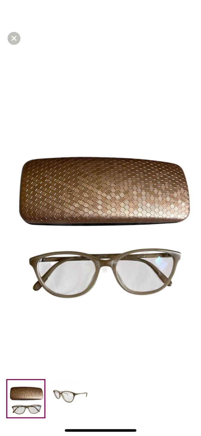 Beige glasses with Case