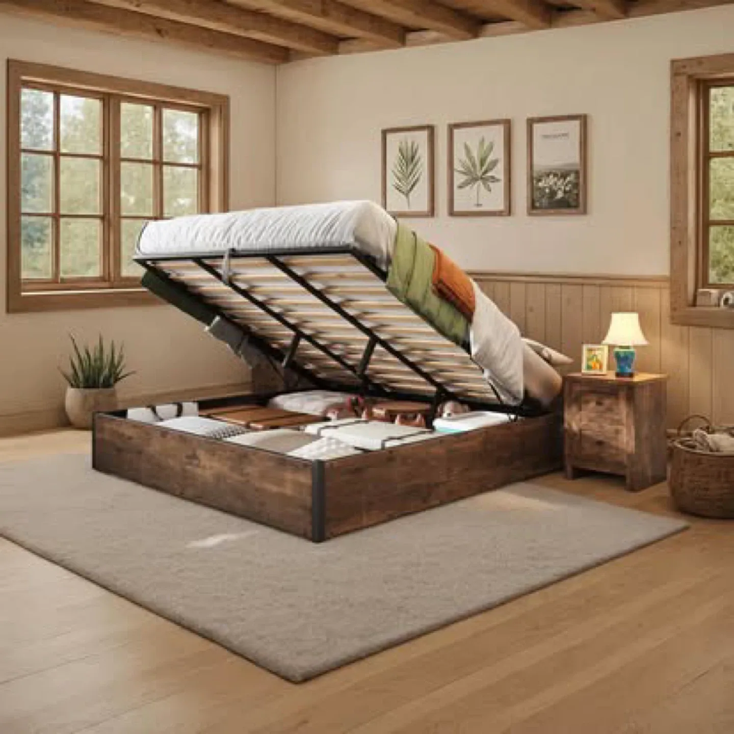 Brand New King Platform Bed Frame with Storage image indicator(3)