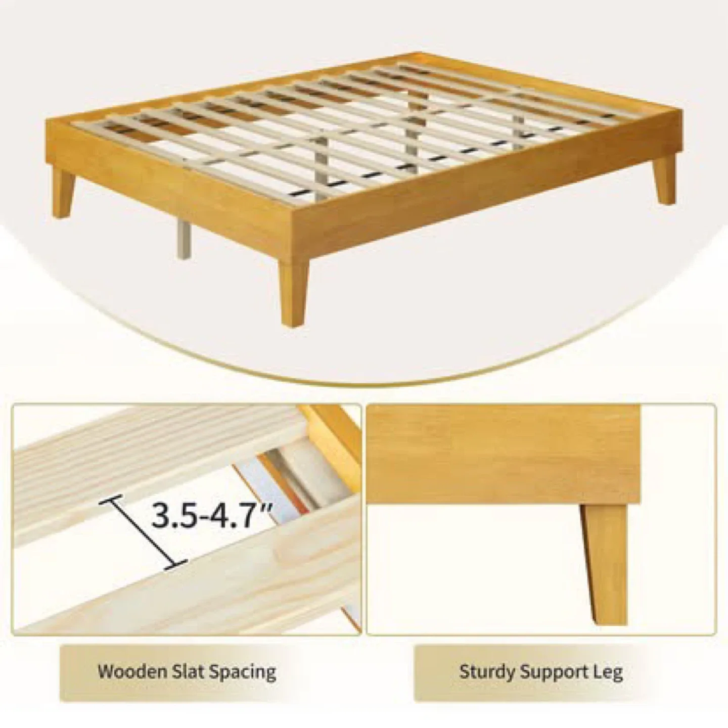 Brand New Queen Wood Platform Bed Frame image indicator(2)