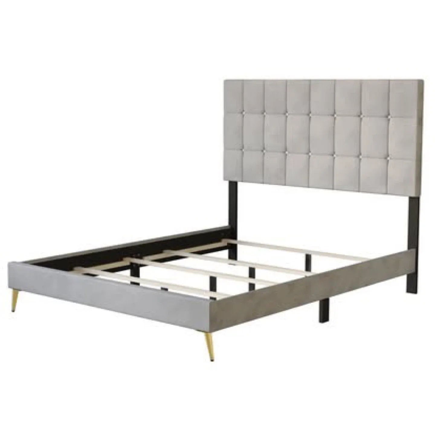 Queen Upholstered Low Profile Platform Bed Frame image indicator(2)
