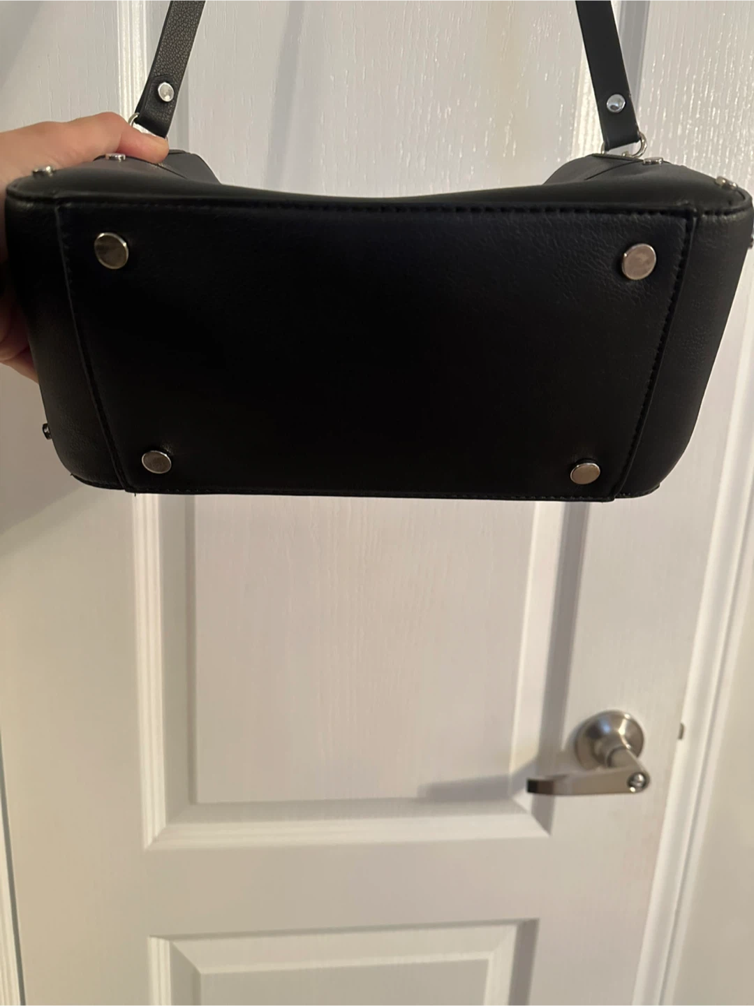 Black Handbag with Tortoise Handles - photo 4