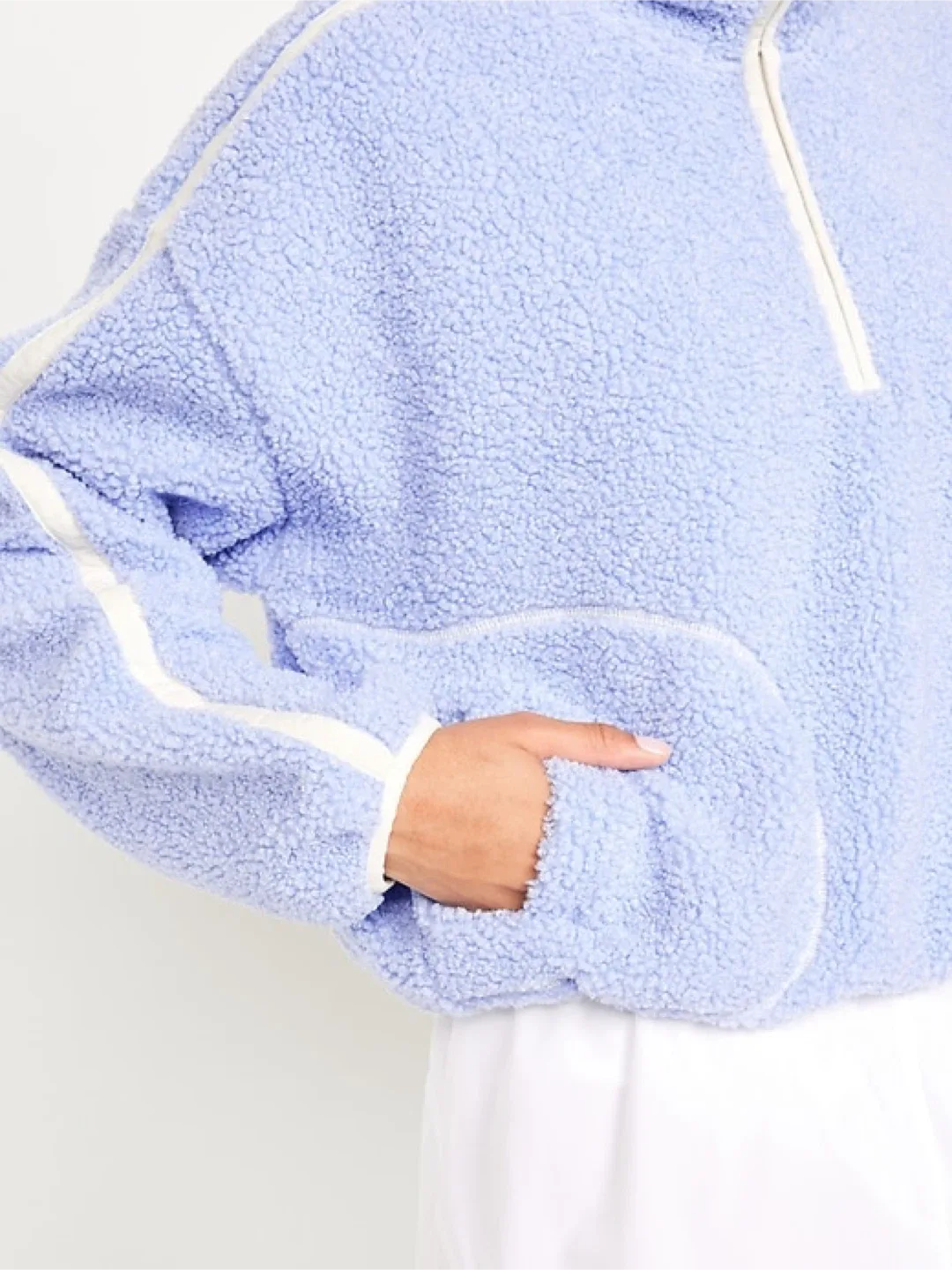 Old Navy Loose Sherpa Quarter-Zip Pullover image indicator(6)