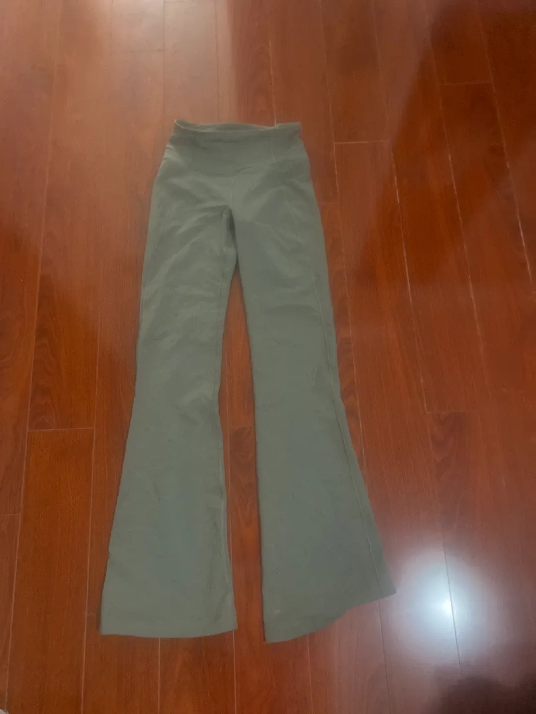 Lululemon Olive Green Flare Leggings image indicator(2)