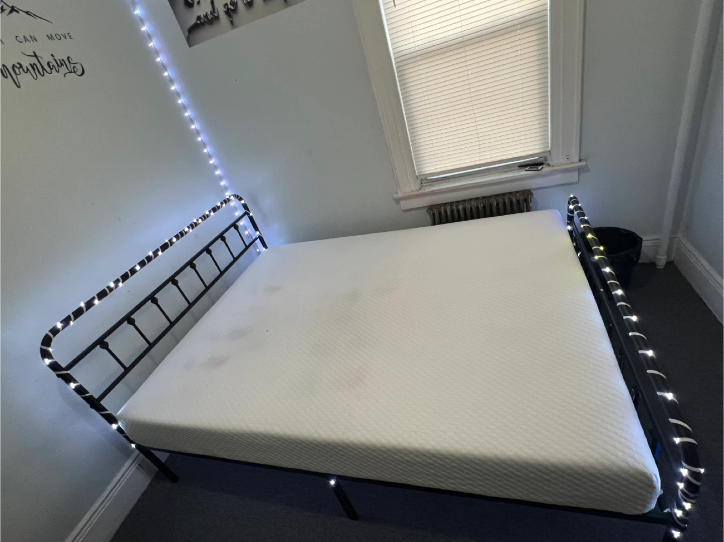 Queen Bed frame with mattress - photo 4