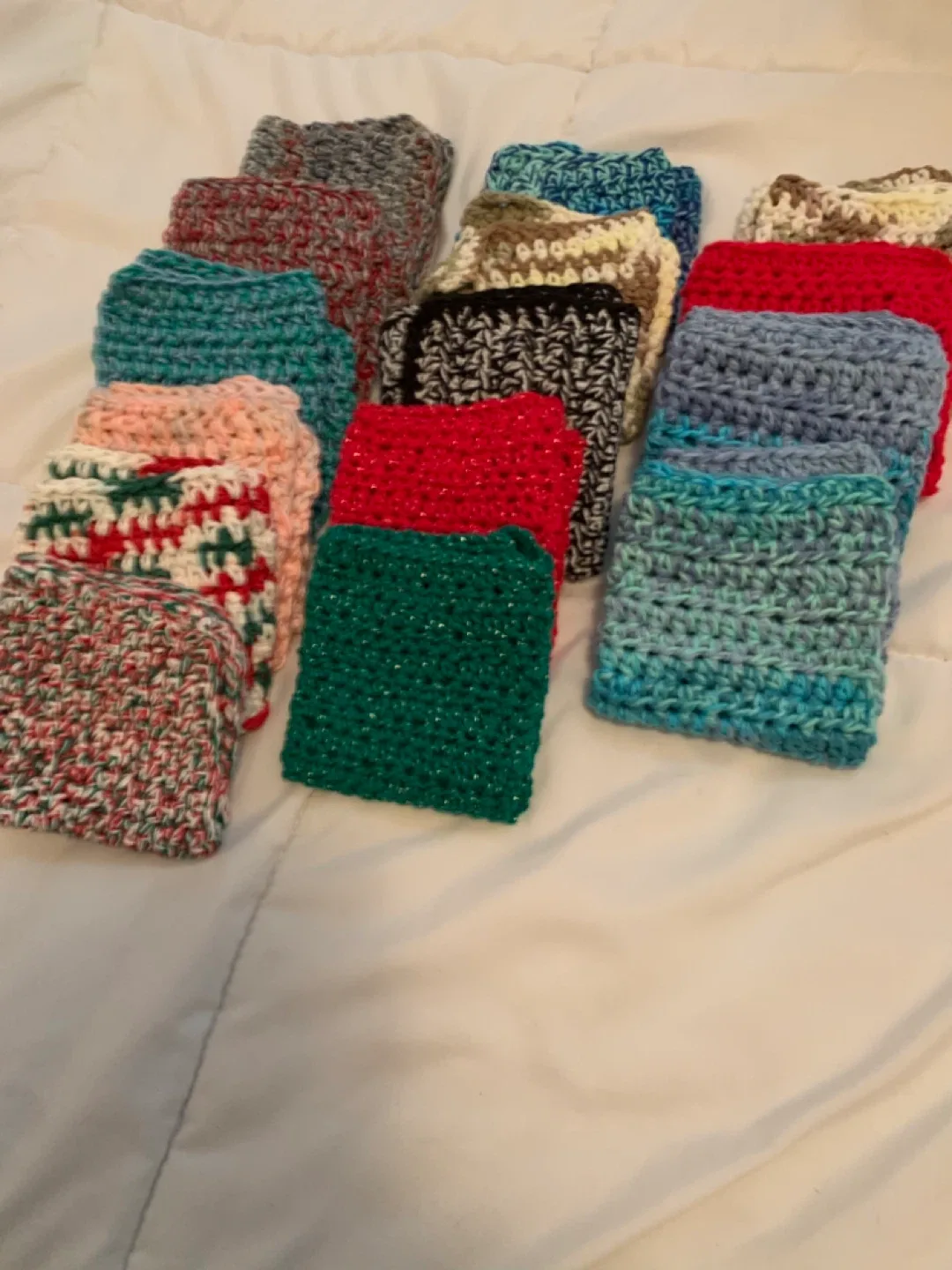 Crocheted hats and dish cloths image indicator(3)