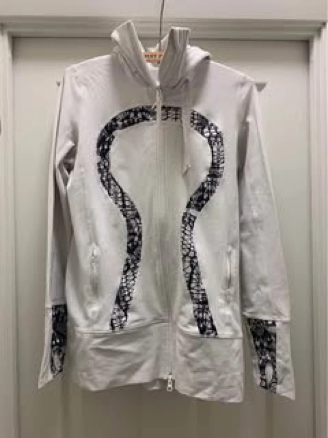 Lululemon White Full Zip Hoodie
