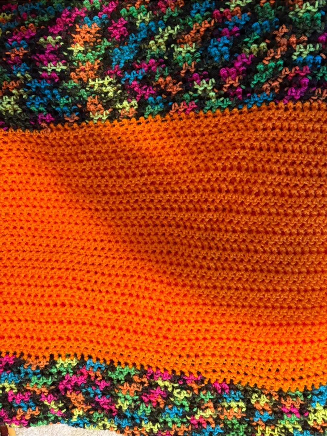 Handmade Knitted Blanket 4*5ft - Multicoloured - photo 2