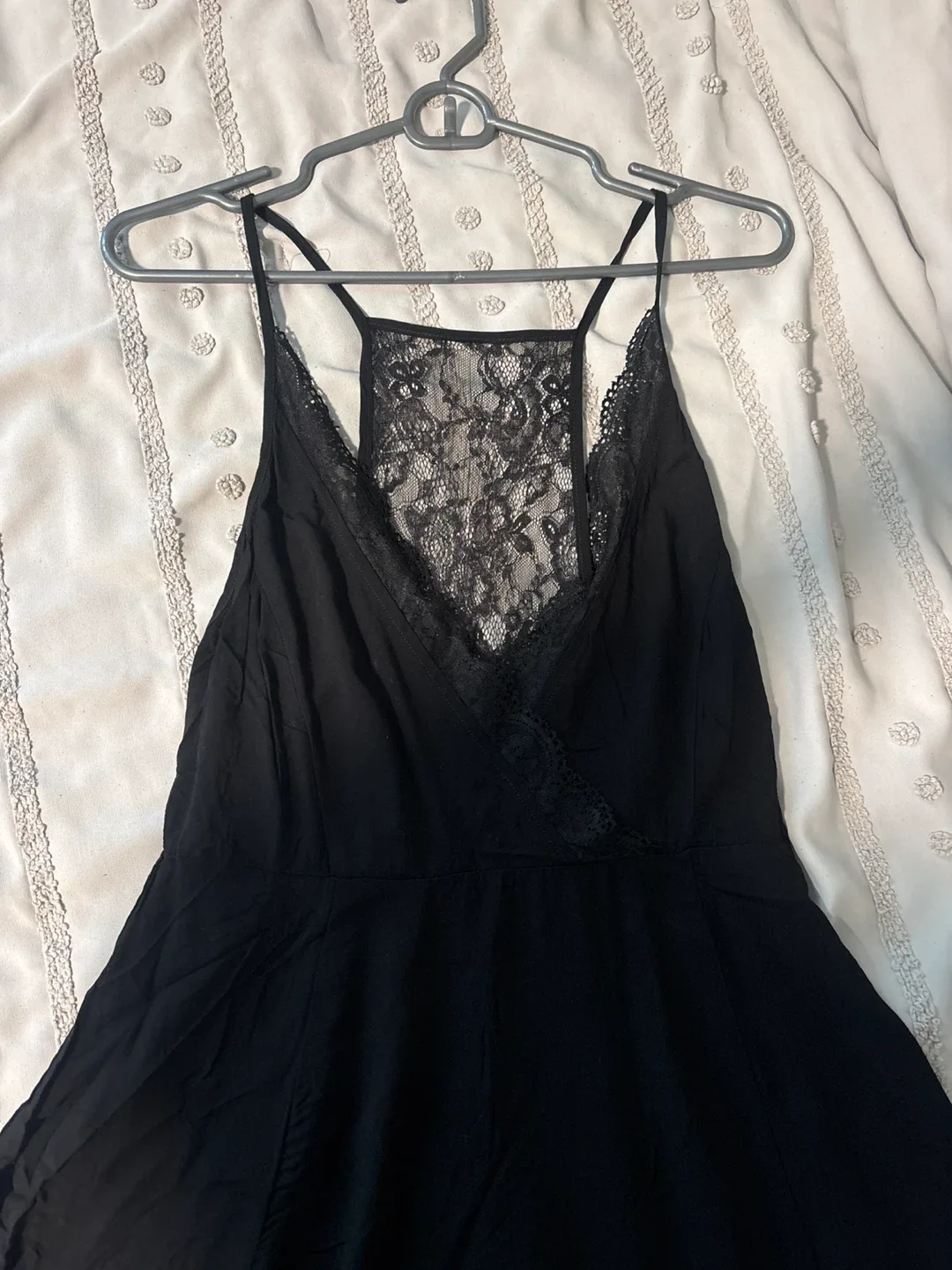 Forever 21 Black Lace Dress - Size L image indicator(2)