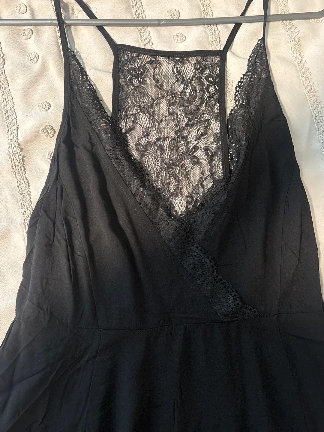 Forever 21 Black Lace Dress - Size L image indicator(3)