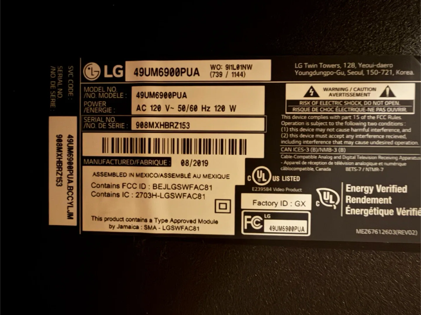 LG 49" 4K UHD TV + CorLiving Wall Mount image indicator(2)