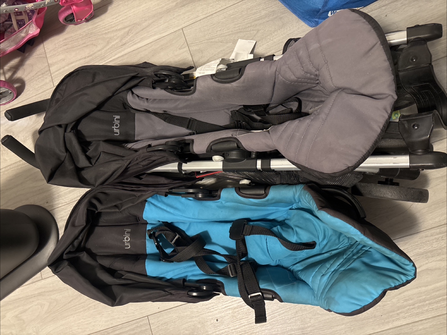 Urbini Stroller - Black and Blue
